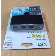 Розгалужувач прикурювача 0096 1USB 3 гнізда