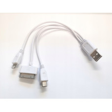Кабель зарядки 3в1 microUSB-Lightning-I-Pod
