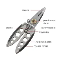 Інструмент для зняття ізоляції, обтиску клем, зачищення дротів Мультитул стрипер 16 в 1