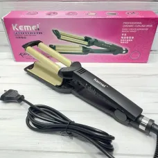 Плойка потрійна для волосся Kemei KM-2022