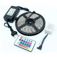 Светодиодная Led лента 5050 RGB с блоком и пультом управления 5 м