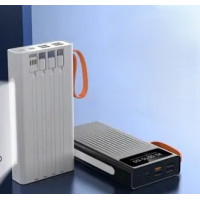 Повербанк 20000 mAh із вбудованими кабелями Power Bank + кабелю Type-C, Lightning, MicroUSB, Iphone 571