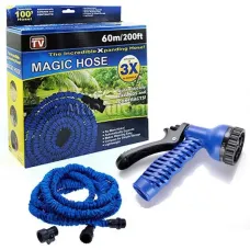 Растягивающийся шланг для полива садовый Magic Hose с распылителем 60м 200ft