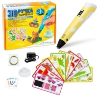 3D Ручка дитяча PEN-3 з LCD-дисплеєм + Трафарети