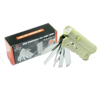Фонарь ручной карманный BL-LF-800 с набором инструментов и функцией Power Bank