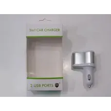 Автомобільний USB адаптер (2 usb + гніздо прикурювача) LD — 011
