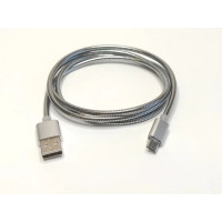 Кабель в металевому обплетенні Micro-USB для заряджання та синхронізації