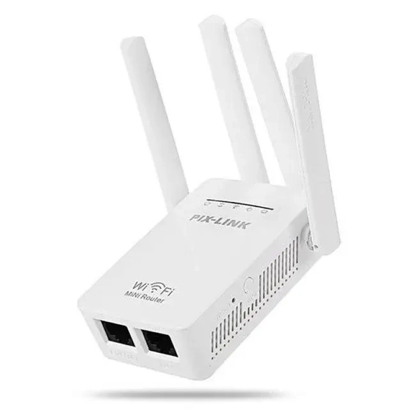 Підсилювач WiFi  PIX-LINK LV WR02 / Ретранслятор WiFi / Репітер WiFi / Підсилювач вайфаю/ 300 Mbps, 4 антени,